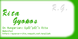 rita gyopos business card